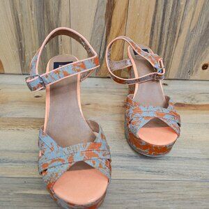 BC Because Music is my Heartbeat Orange Print Platforms